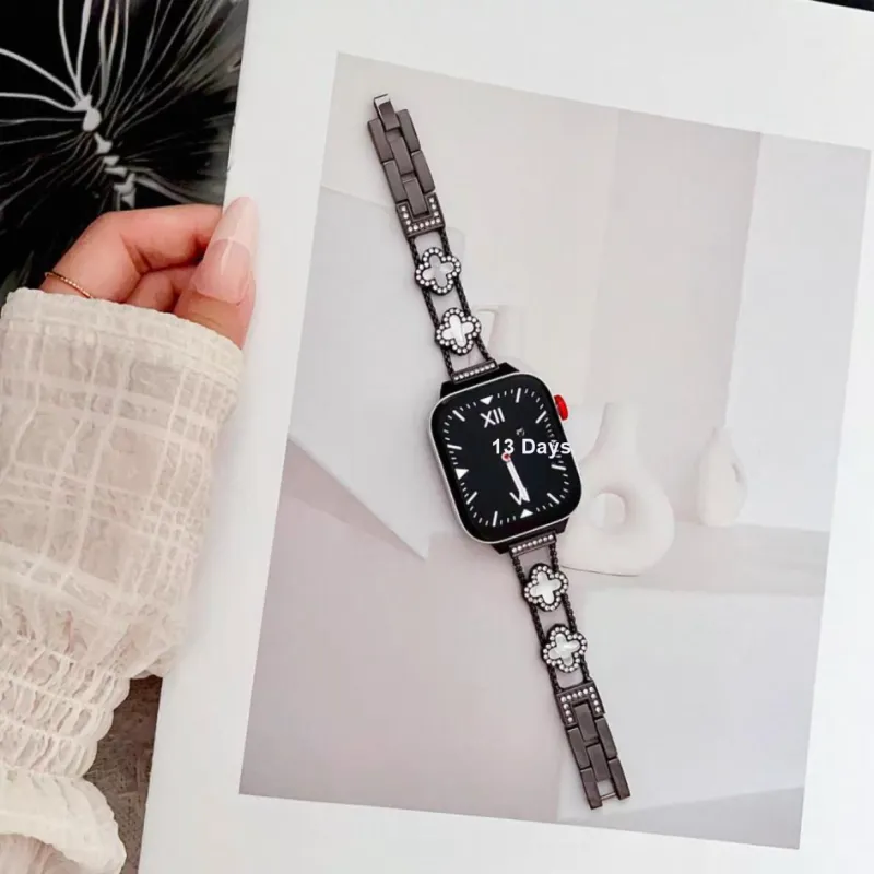 KVZUVUU Apple Compatibility Watch Band Metal-3