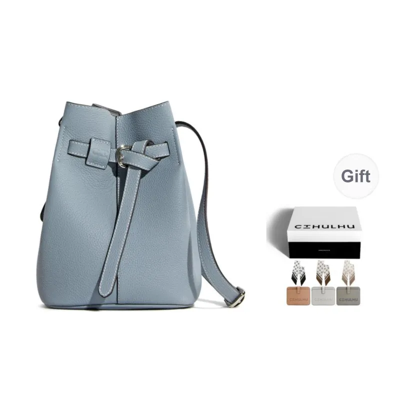 Cthulhu Cow Leather Shoulder Bag Medium Size Women's Blue/Black/Ecru-0