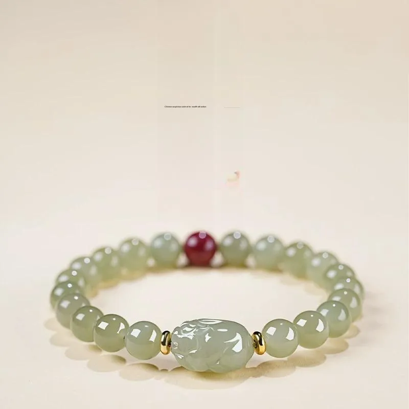WUMZK Hetian Jade Bracelets Green Jade Unisex-3