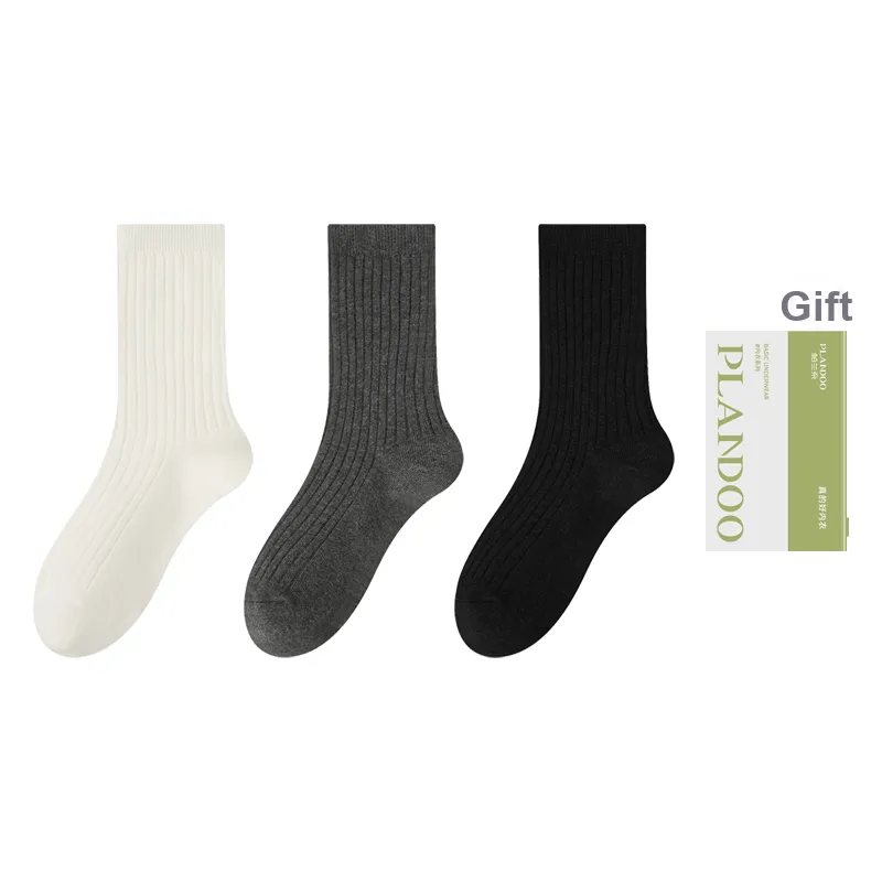 PLANDOO Mid Calf Socks Unisex Shopping Bag 3 Pack-8