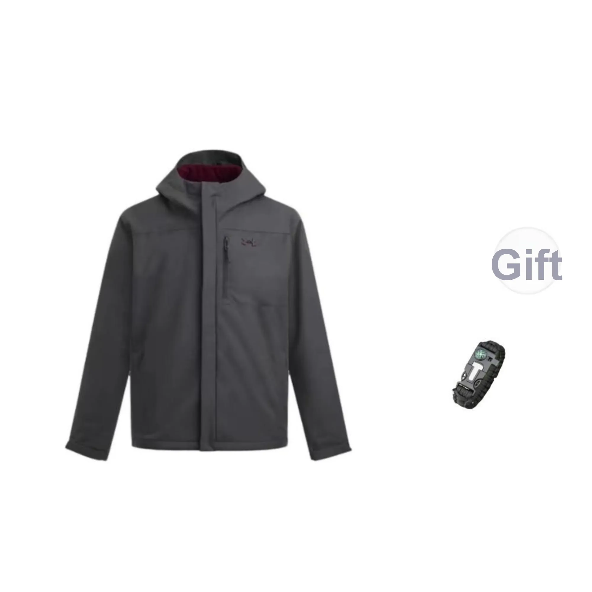 Under Armour Storm Jackets Coats Men's Rhinoceros Gray Includes Survival Bracelet