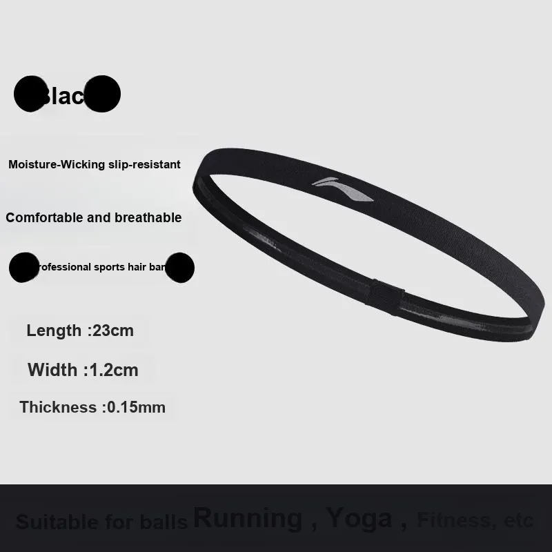 LiNing Sweatbands Elastic Sweat Guiding Running, Basketball, Badminton, Fitness, Yoga Unisex-2