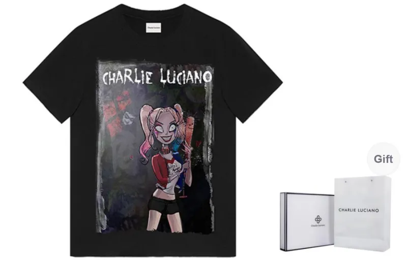Charlie Luciano T Shirt Unisex Black-0