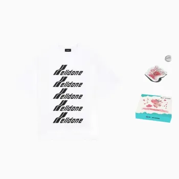 WE11DONE Logo print Crew neck T shirt