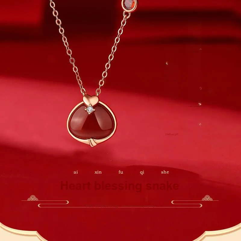 Long Fu Agate Necklaces Women's-1