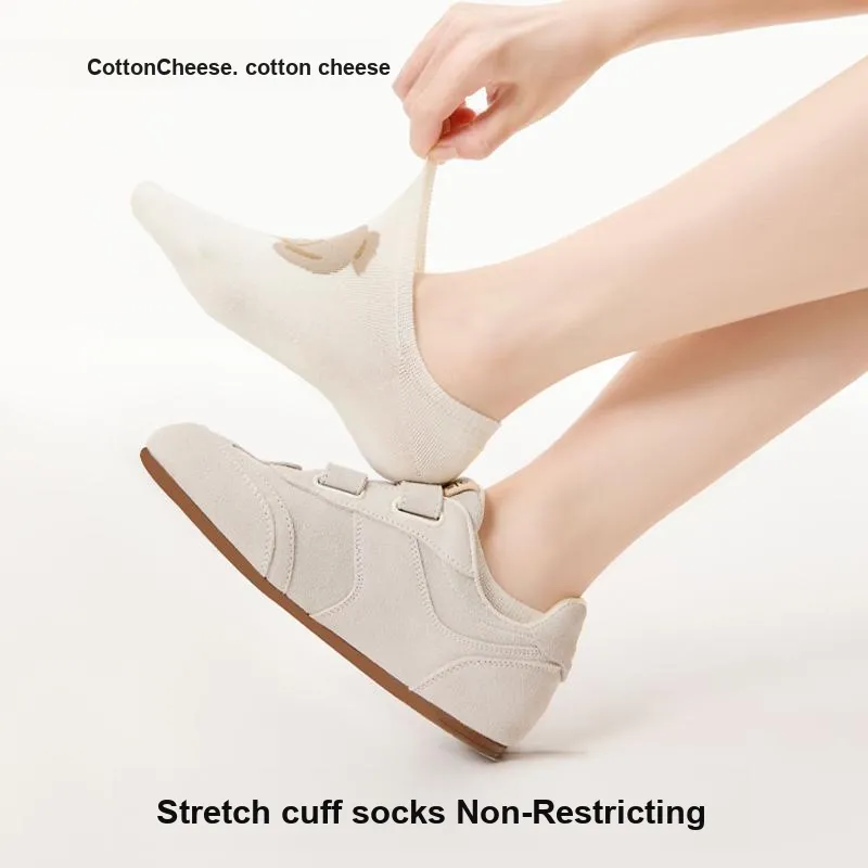 COTTON CHEESE No Show Socks Women's Box 5 Pack-4