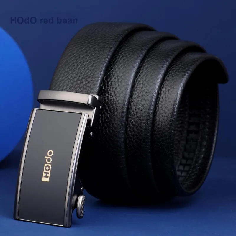 Red Bean Top Grain Cow Leather Leather Belts Men's 3.5cm-3