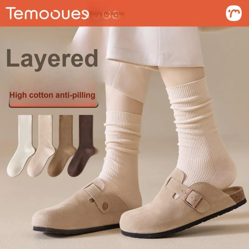Temooues Mid Calf Socks Women's Combo Set-18