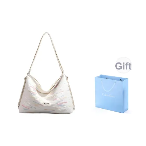 COLINS KEIRS Ткань Универсальный Двойной Плечо Портативный Через плечо Для Повседневного Коммутирования Сумка на плечо Стандартная Женская Экрю