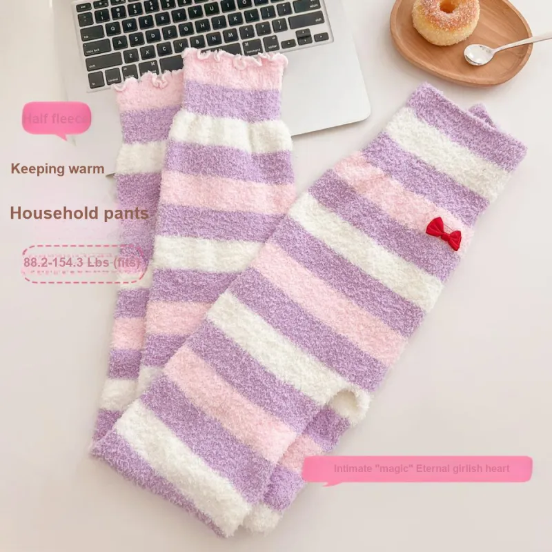 Yalu Thermal Pants Women's Pink White Stripes-11