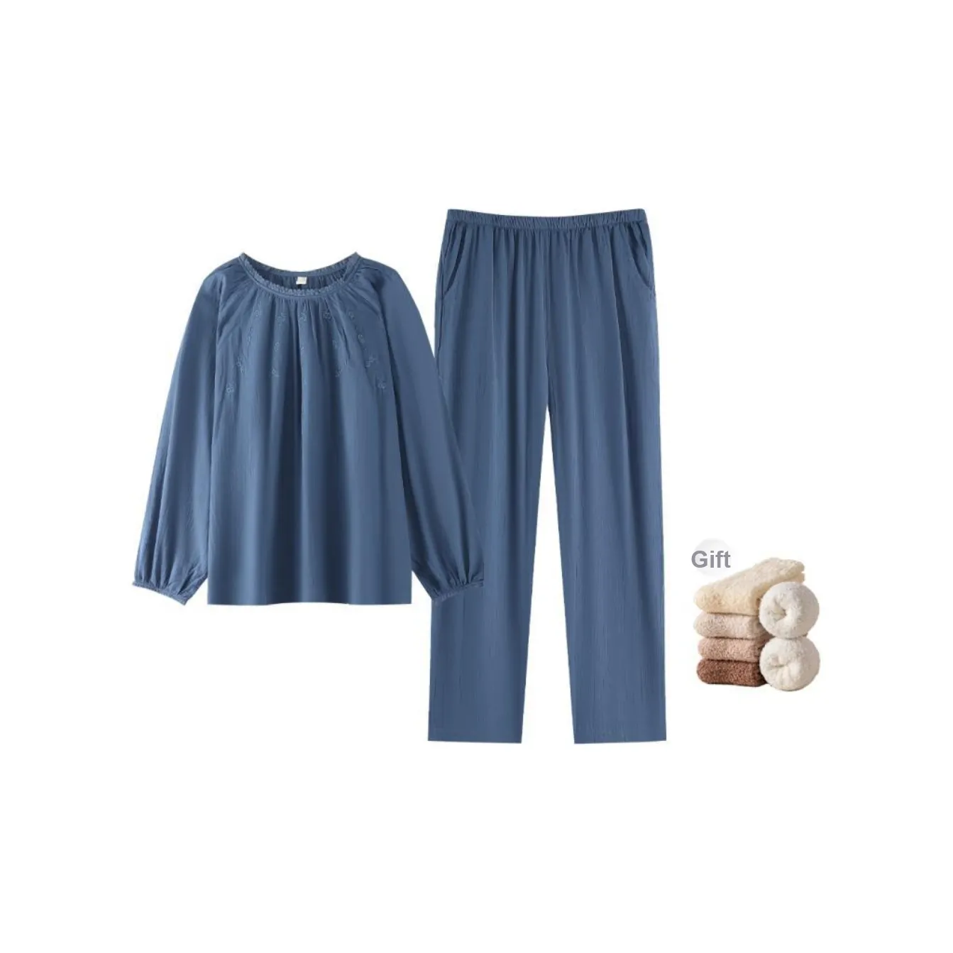 ZumashL Luxury Designer Series Pajama Set Women's Capri Blue