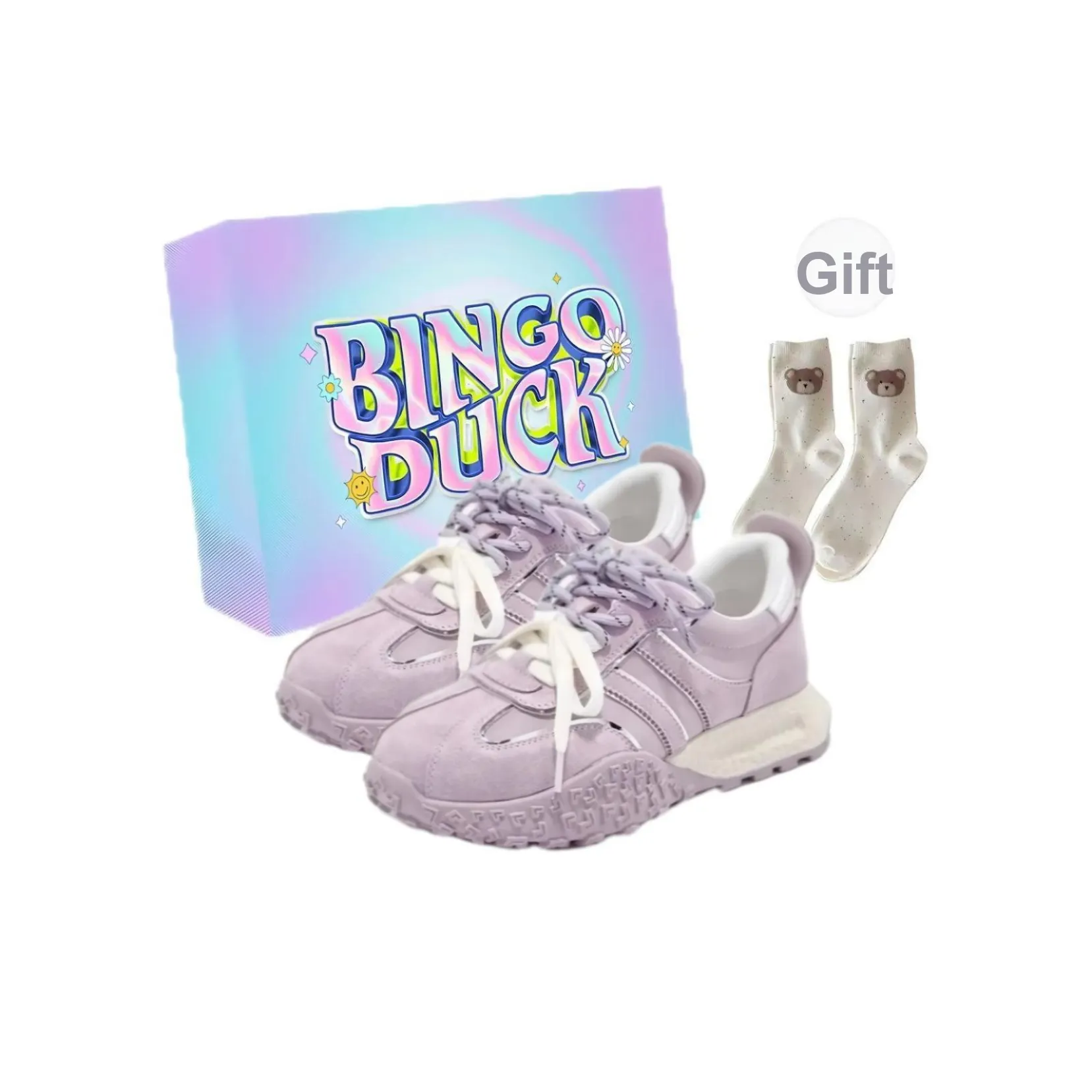 BINGO DUCK Противоскользящие Низкие Топы Повседневная Обувь Женская