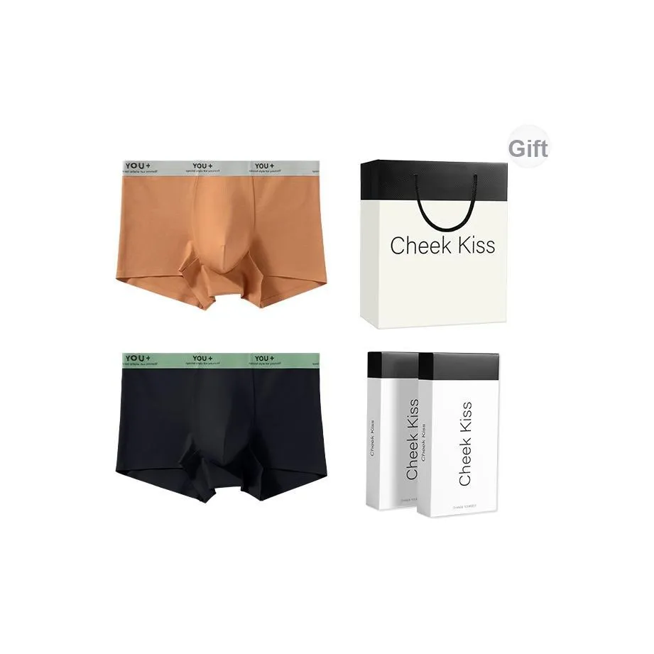 Cheekkiss Мужское нижнее белье бесшовное дышащее боксеры набор в подарочной коробке