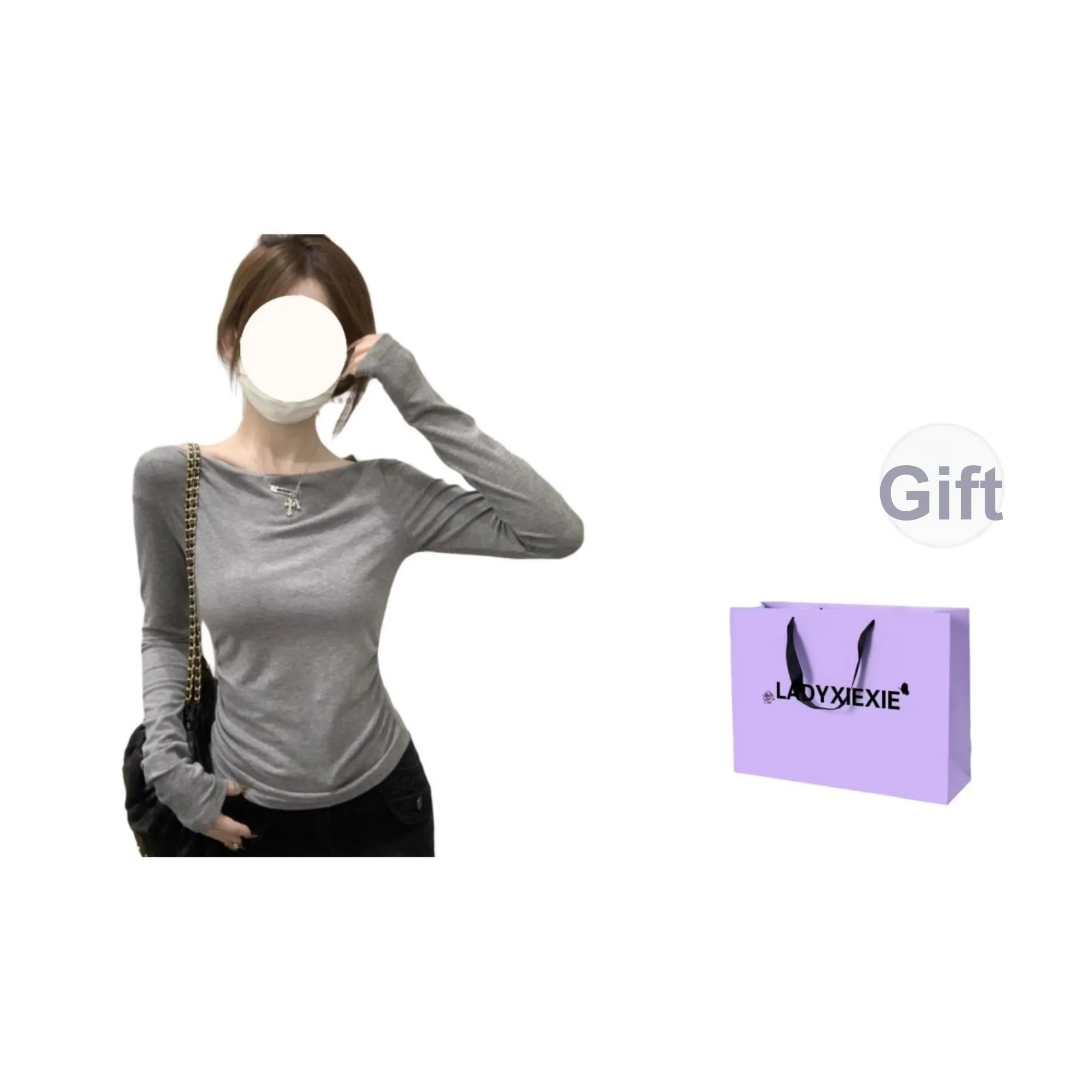 LADYXIEXIE Т-рубашка с оборванным рукавом женская