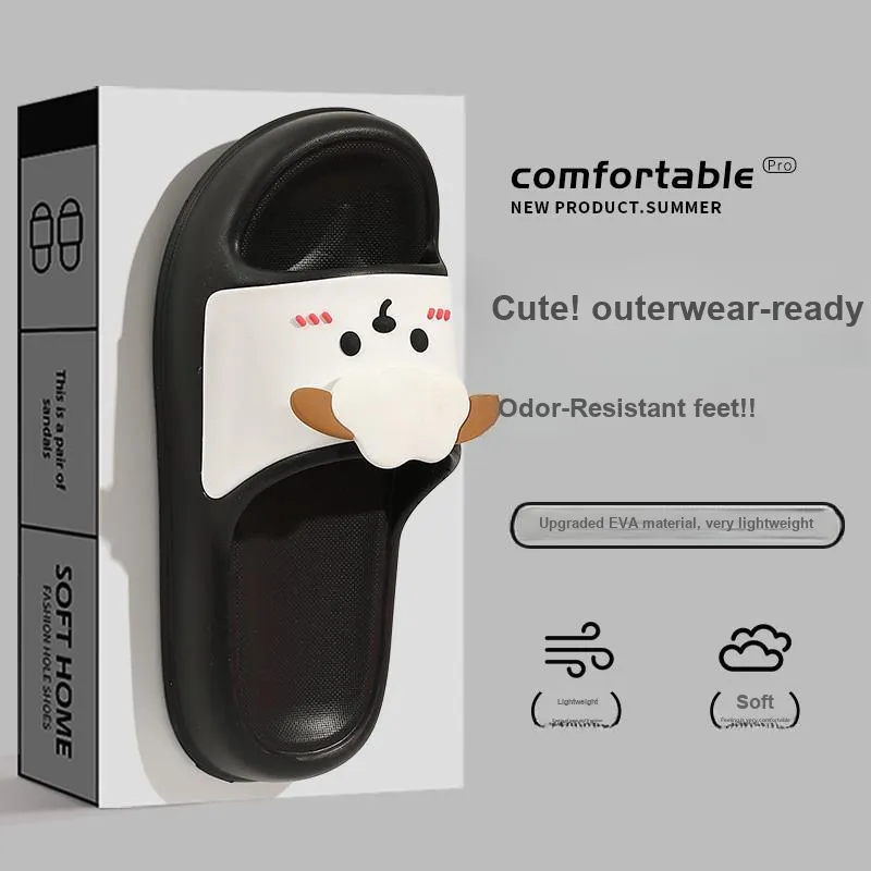Foot Recreation Summer Comfortable Soft Noise Reducing Cute Lamb Slippers, Home Slippers, Couple Same Style-22