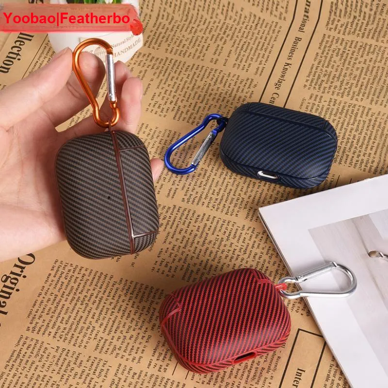Yoobao Compatibility AirPods4 TPU Carbon Fiber Texture Impact Resistant Headphone Cases-6