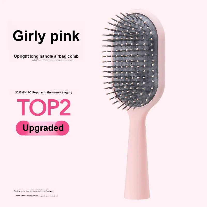 MINISO Upgraded Upright Long Handle Airbag Comb Straightening Prosperity-1