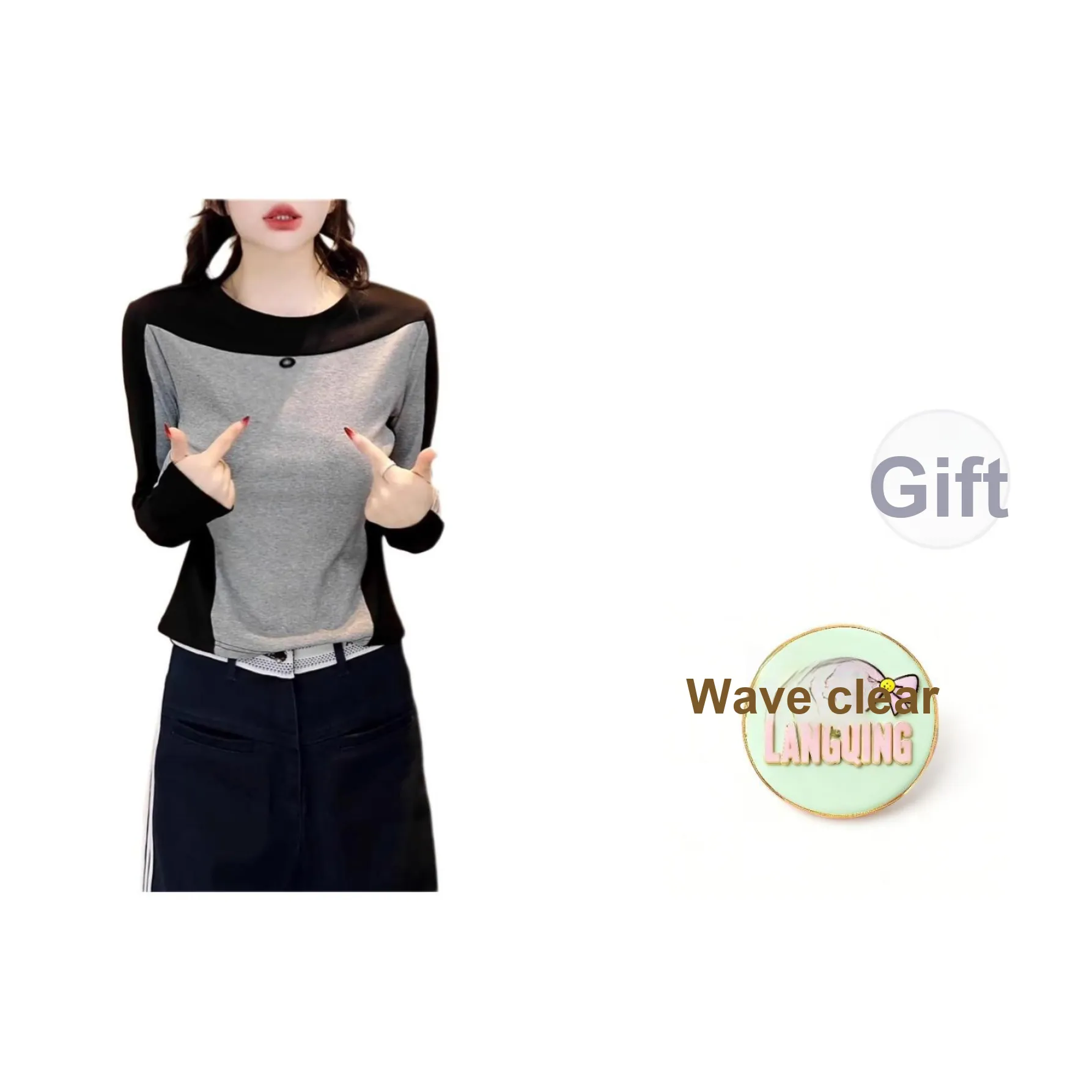 LANGQING Летучая мышь рукав T-рубашка Женская