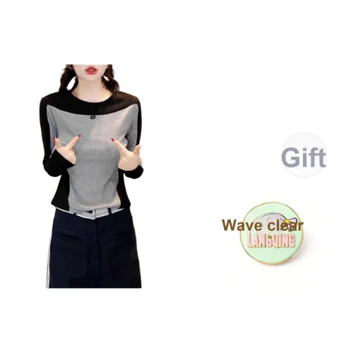 LANGQING Летучая мышь рукав T-рубашка Женская