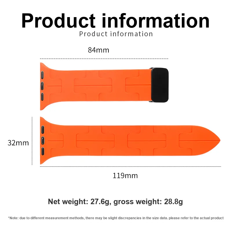 AOMN Watch Band Apple Compatibility 203mm Silicone Material-9