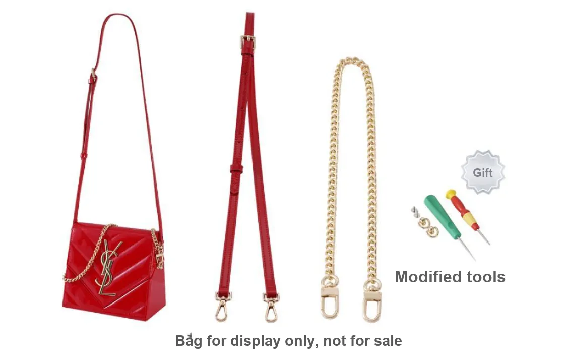 Lan Bao Fan Alloy, Artificial Leather Replacement Shoulder Strap Women's Gold, Red