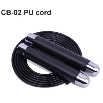 ZINGIS Fitness Training Non Countable Jump Ropes Adults PU Cord 2.85m Black