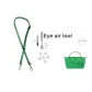 Green Silver-Tone Buckle 95-124cm Cow Leather Shoulder Strap[Perforated]Set