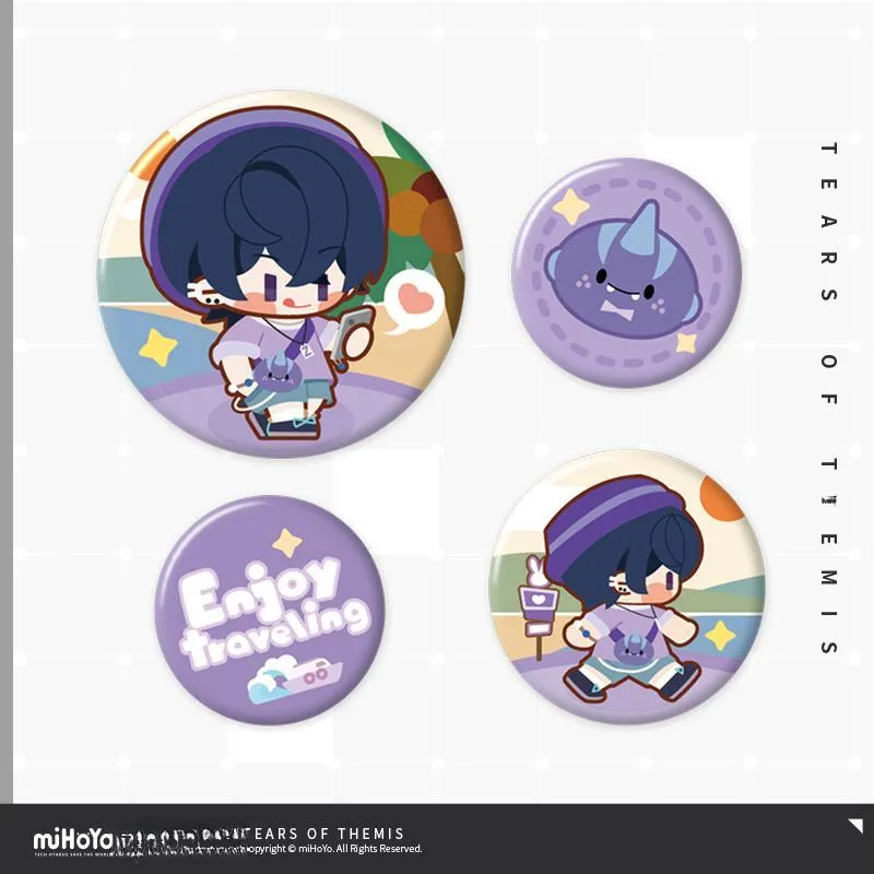 MIHOYO Book Of Undetermined Events Yoyo Time Collection Chibi Mini Tinplate Badge Set Badges-7
