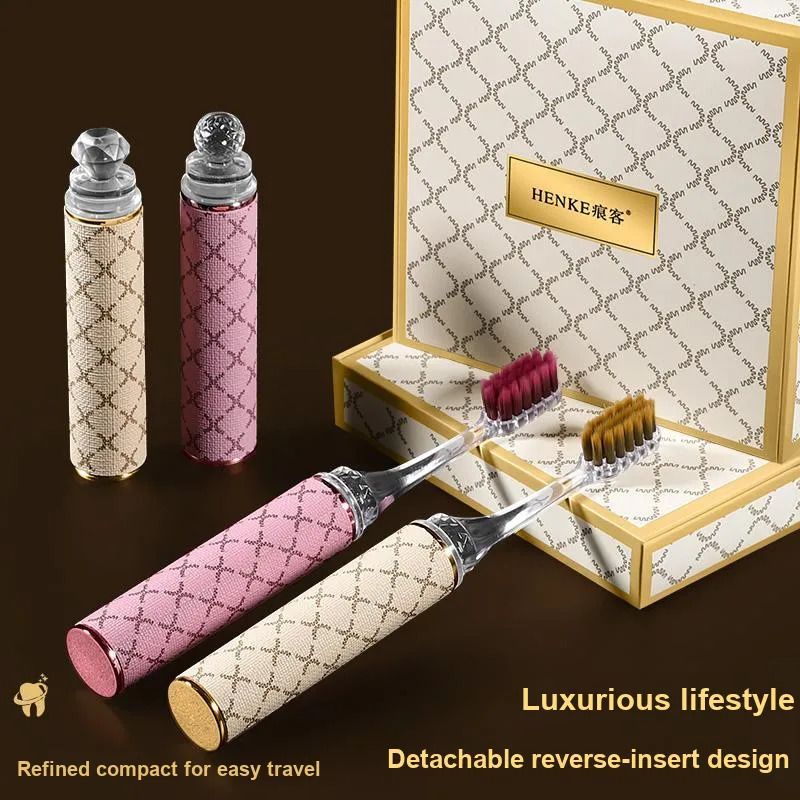 HENKE Innovative Soft Fleece Edge Lipstick Toothbrushes Business Travel Portable Good Looking-1