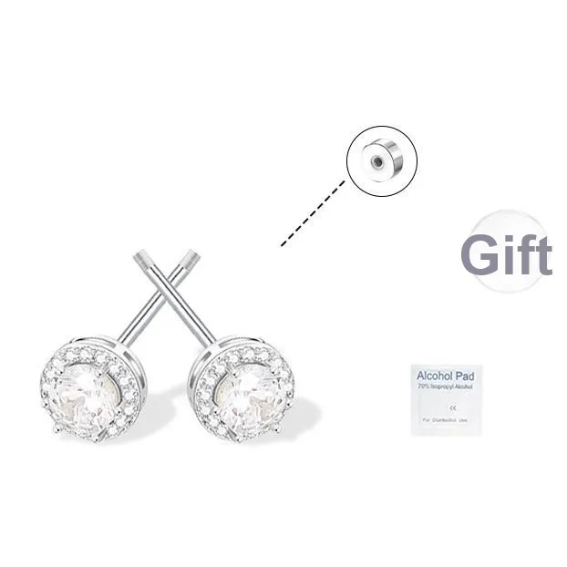 UX Ear Canal Screw Flat Niche Luxury Stud Earrings Unisex
