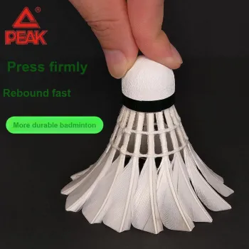 PEAK Goose Feather Shuttlecock 12 Pack Goose Feather Everyday Shuttlecocks