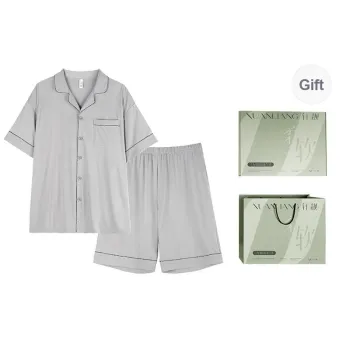 Xuan Liang Pajama Set Men's Gift Box Set Ultimate Gray