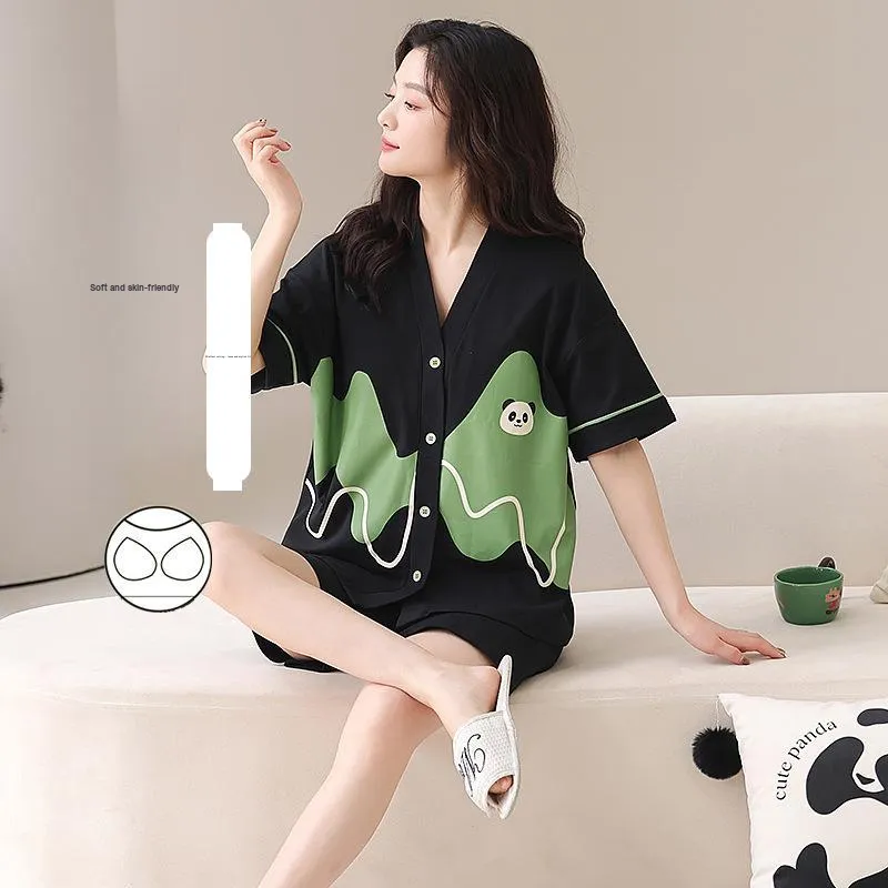 Vine Color Women's Pajama Sets-2