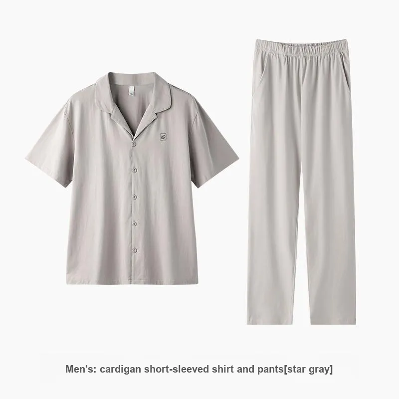 ZAO FU NIAO Pajama Set Men's Star Gray-1