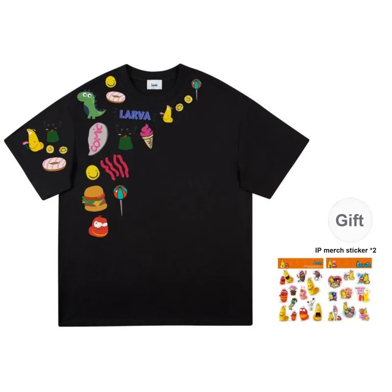 COMIC LARVA T Shirts Unisex-5