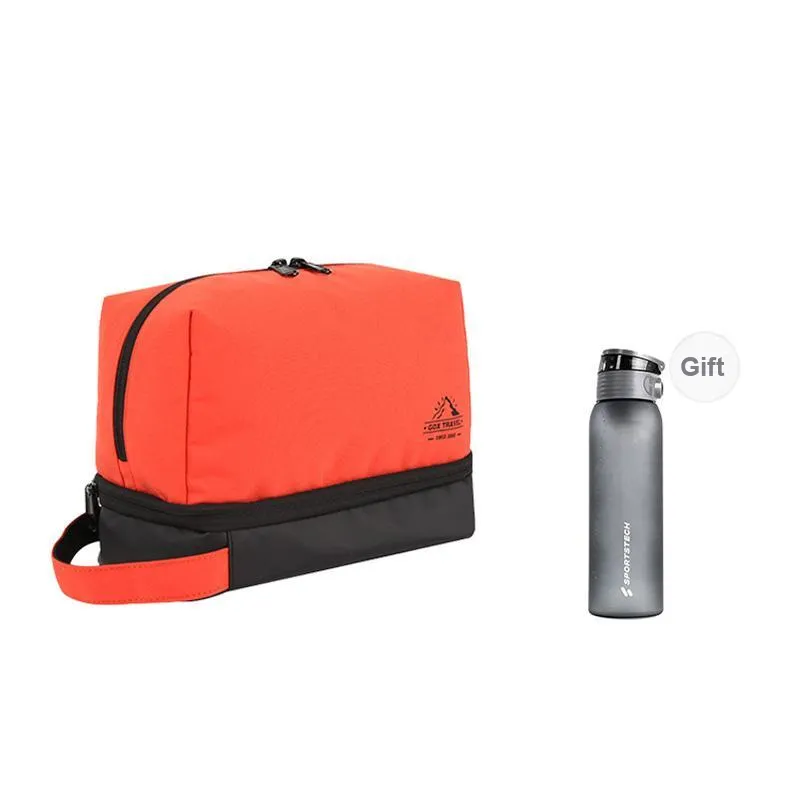 GOX Canvas Sports Single Layer Canvas Bag Toiletry Bag Unisex Ecru Khaki Gray Orange-68
