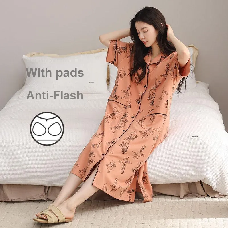 FENTENGCARE Nightgown Women's Orange-1