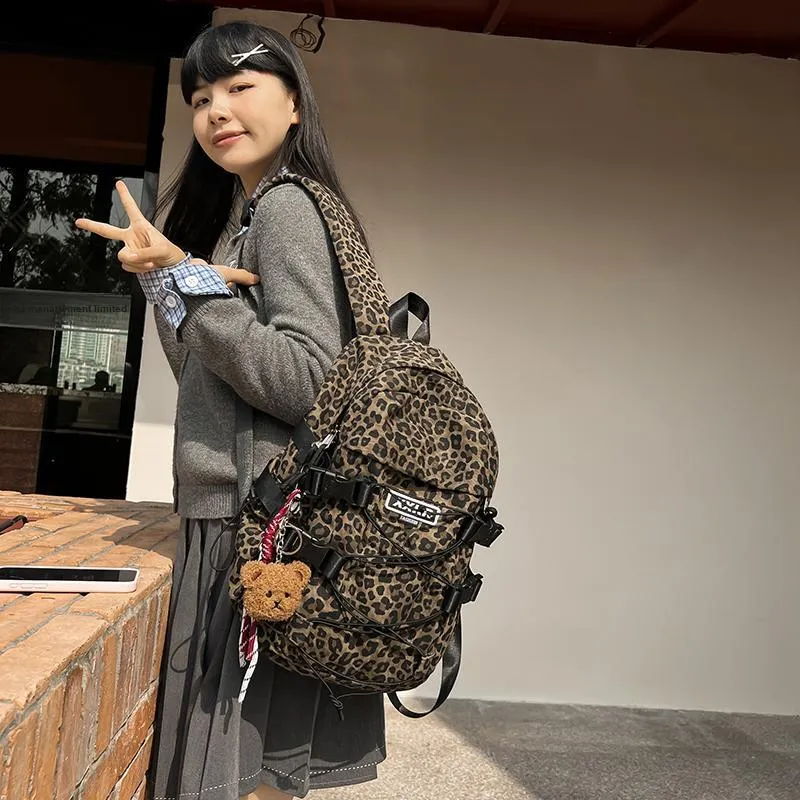 LUVISTRUE Canvas Backpack Regular Unisex Brown/Ecru-11