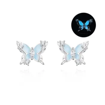 QIANCHANG S925 Silver Stud Earrings Women's