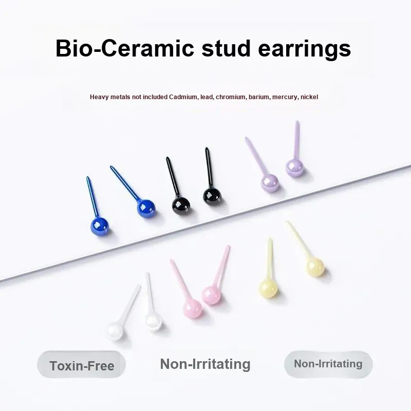 UABA Bioceramic Stud Earrings Unisex-2