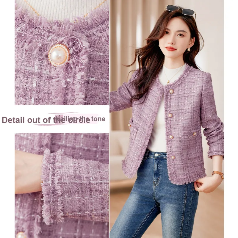 Like The Age Of Water Velvet feel Coat Women's Purple-1