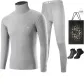 Turtleneck Clothing Sets (Light Gray) 100% cotton Neck Warmer/Includes 2 Pairs of Cotton Socks+Shopping Bag