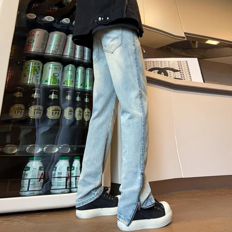 RENBEN Luxury Streetwear Men's Pants Versatile Summer Jeans Unisex-6