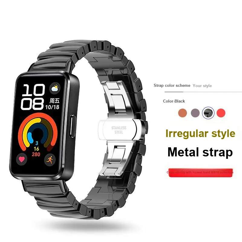 FZRT Huawei Honor Compatibility Watch Band 167mm Stainless Steel, Zinc Alloy Material-1