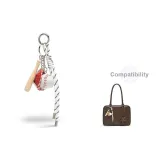 Red Baseball Cap with White Rope Charm