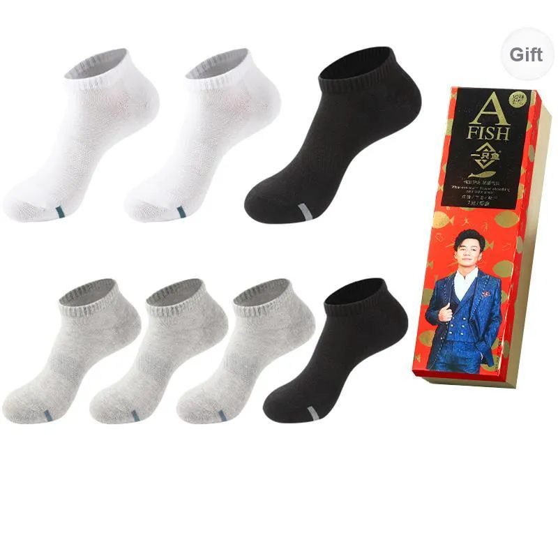 AFISH Mid Calf Socks Unisex 7 Pairs Gift Box Packaging-11