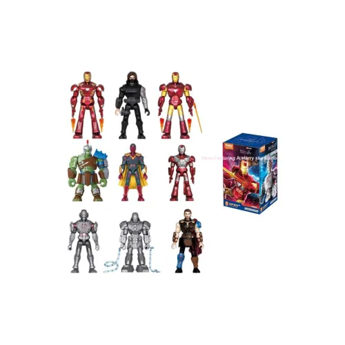 Bloks Marvel Hero Star Collection Vol. 4 Blind Box Single Blind Box Full Box 9 Pack Bloks Marvel Hero Star Collection Vol. 4 Слепая коробка Одиночная слепая коробка Полная коробка 9 упаковок