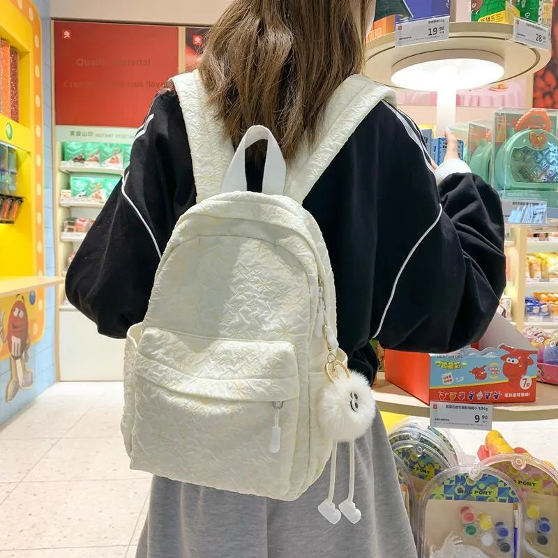 Deli Bear Nylon Mommy Bag Backpack Regular Women's Gray/Green/Pink/Yellow-9
