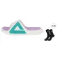 Ivory/Purple+Black Basketball Socks