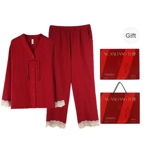 Xuan Liang Pajama Set Unisex Gift Box Set Auspicious Red